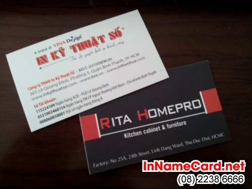 In name card giá rẻ cho Rita HomePro tại In Kỹ Thuật Số