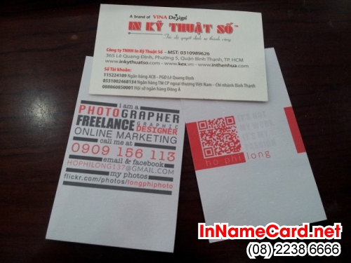 in name card giá rẻ TP.HCM với Công ty TNHH In Kỹ Thuật Số - Digital Printing