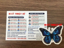 In tag giấy hình bướm làm thẻ treo, in name card uy tín tại xưởng in TPHCM