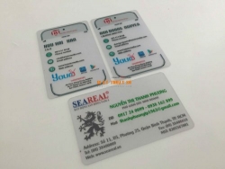 In name card nhựa trong suốt, thẻ nhựa trong suốt