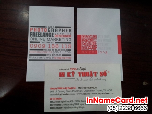 In name card giá rẻ, in nhanh chóng tại Công ty TNHH In Kỹ Thuật Số - Digital Printing